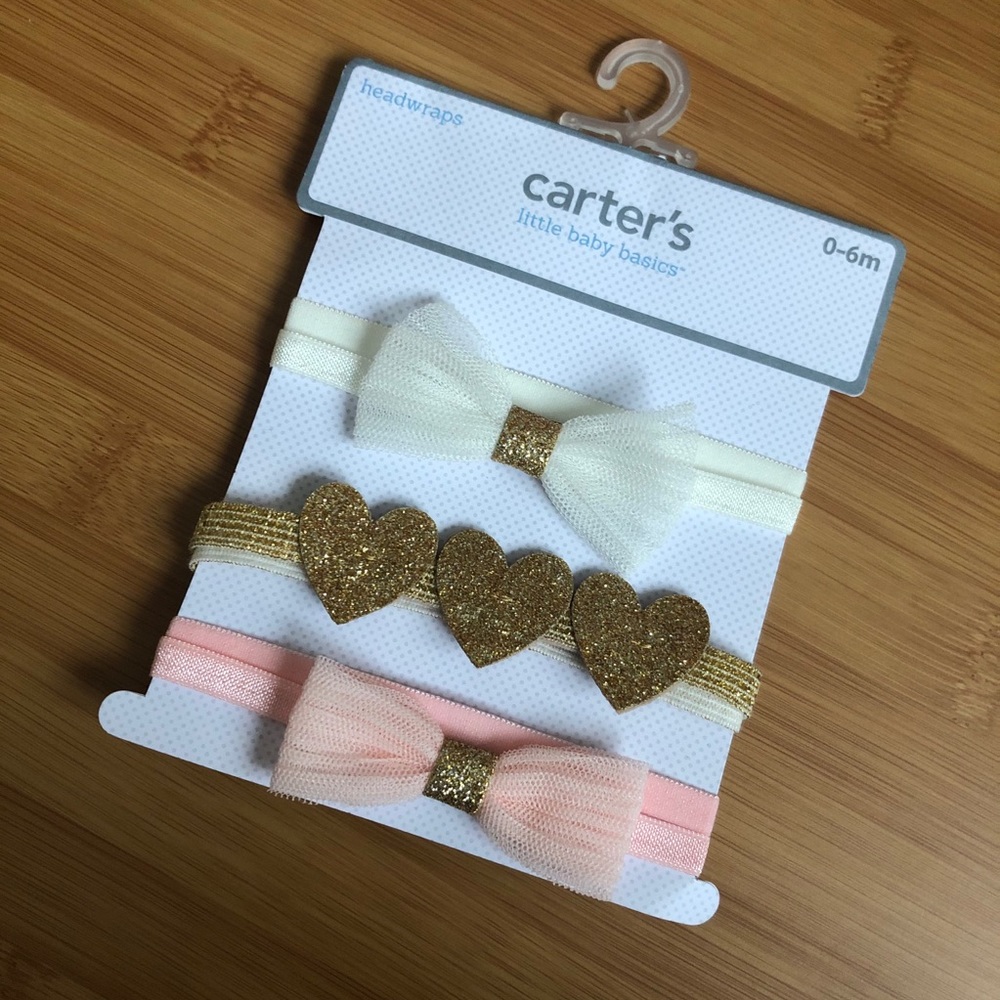 ❤️ 4/$20 Carters Baby Girl Headbands, Set of 3